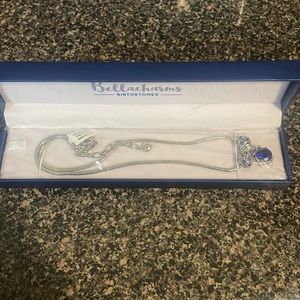 Women’s Silver Necklace with blue stones